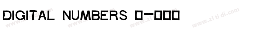 Digital Numbers 细字体转换
